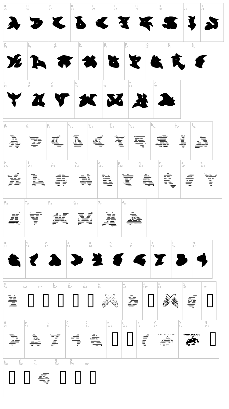 Graffonti font map